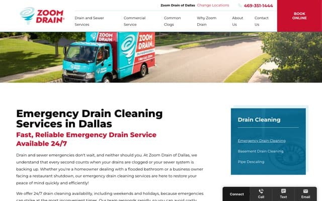 Zoom Drain of Dallas's page as the assistant saw it
