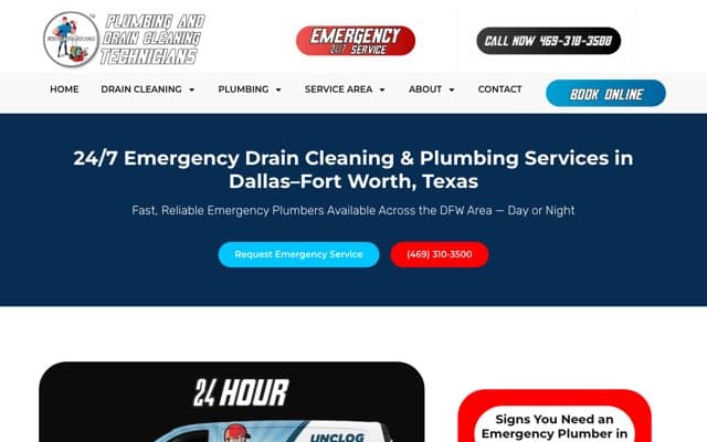 UnclogMyDrains Plumbing & Drain Cleaning's page as the assistant saw it