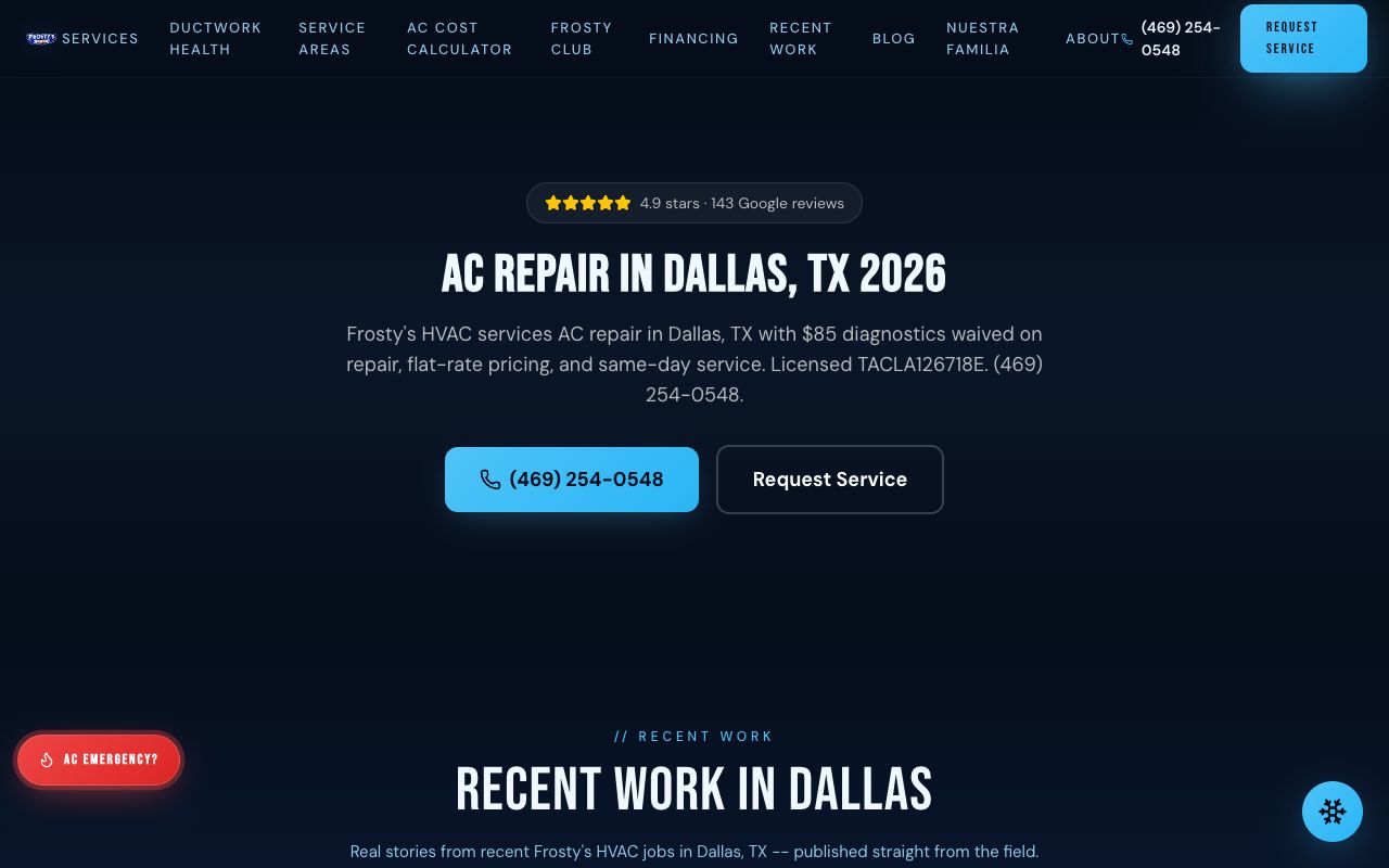 Frosty's HVAC's page